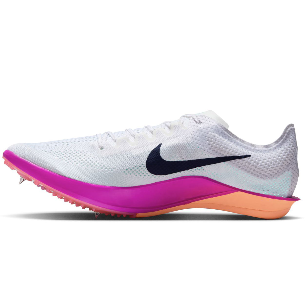 Dragonfly 2 Running Spikes White / Hyper Turquoise / Fire Pink / Obsidian - Achilles Heel