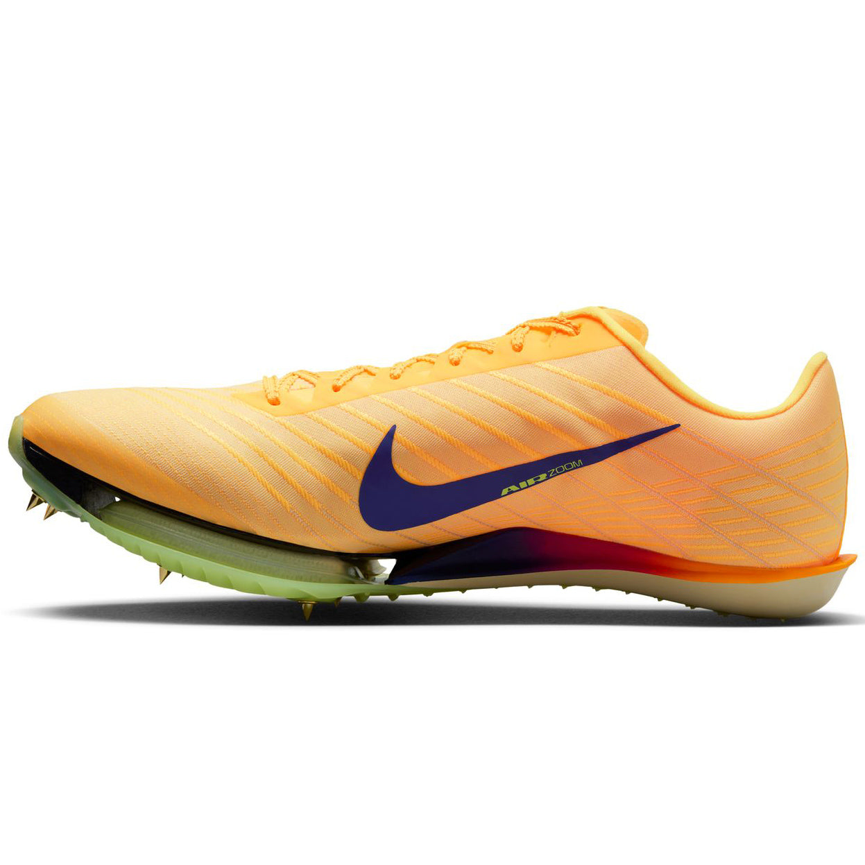 Air Zoom Maxfly 2 Running Spikes Citron Pulse / Volt Ice / Vivid Purple / Indigo Burst - Achilles Heel