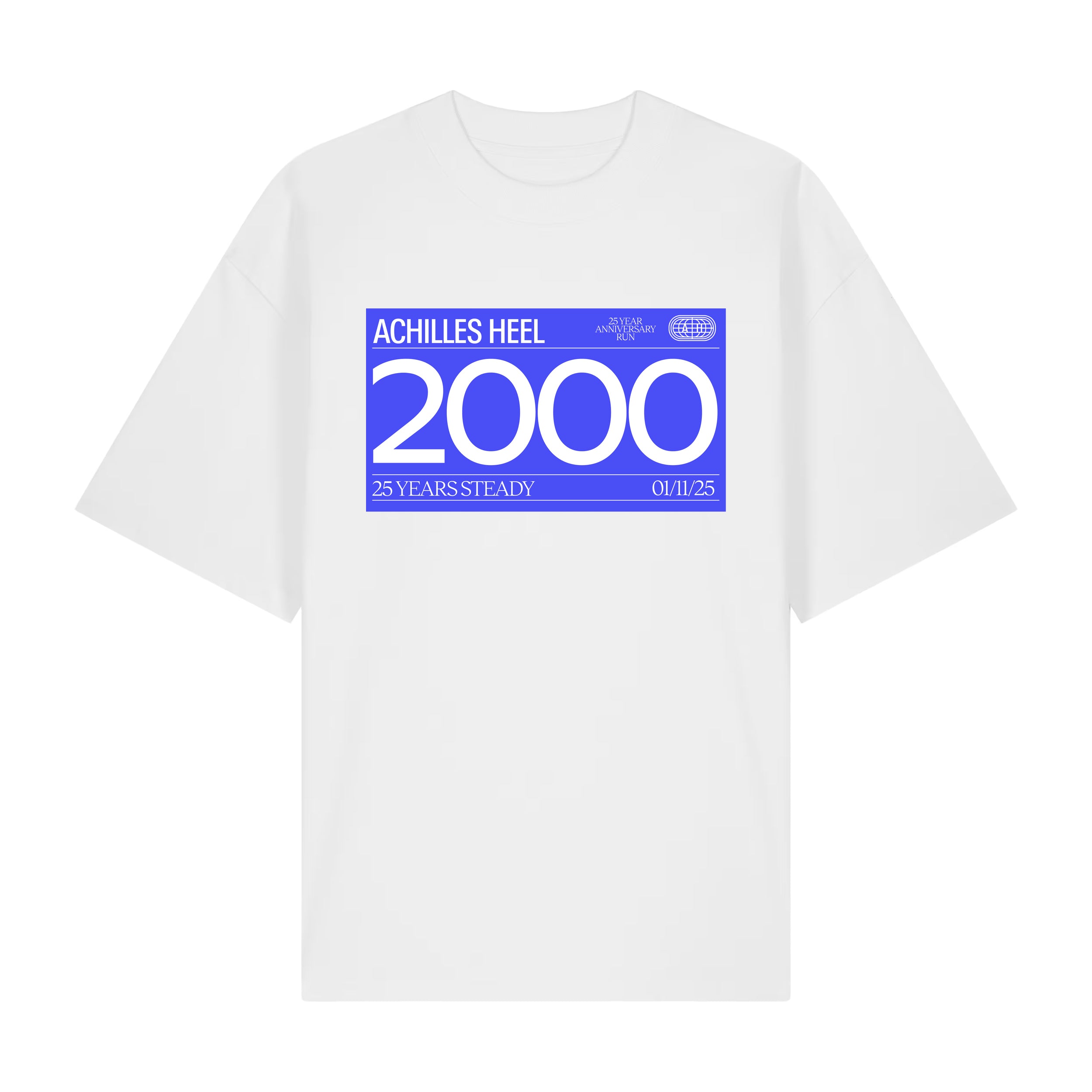 Global Anniversary Run Tee White / Purple - Achilles Heel