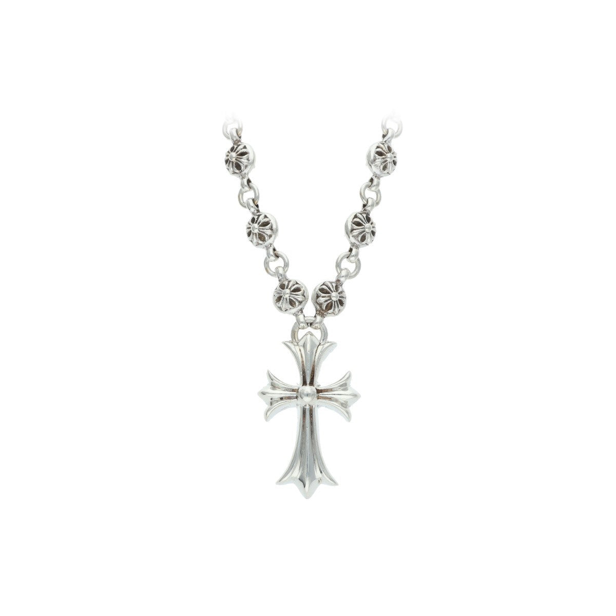 Silver-tone cross necklace