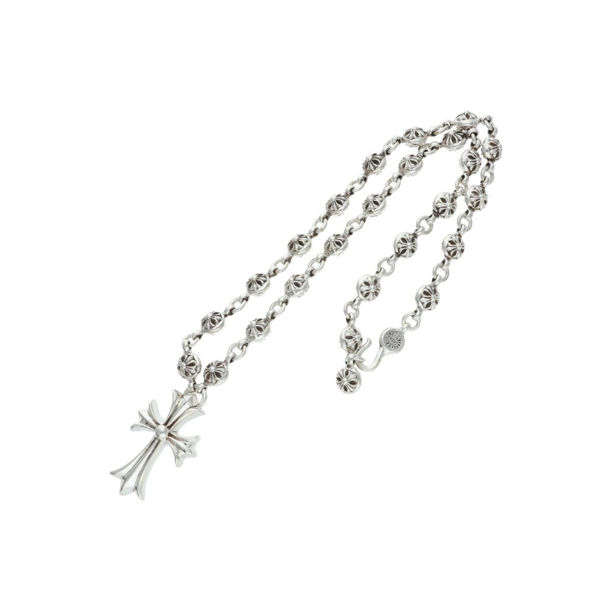 Silver-tone cross necklace