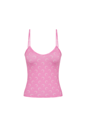 Moon printed jersey straps top