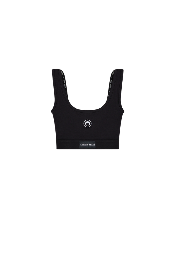 Moon Logo Stretched Jersey Sport Bra