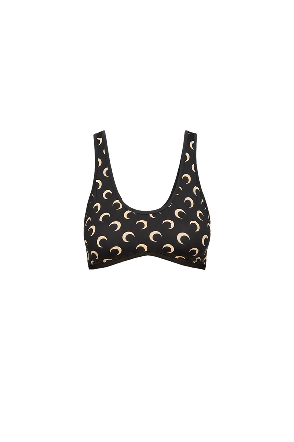 Moon printed jersey bra
