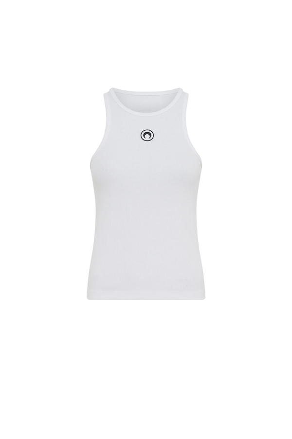 Moon Logo Ribbed Jersey Tank Top