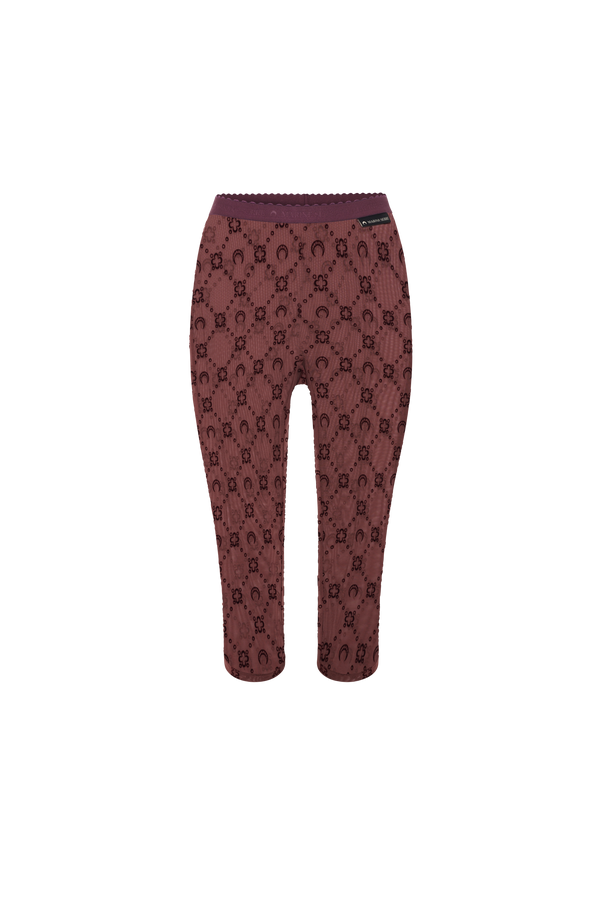 MOONOGRAM MESH FLOCK CAPRI PANTS