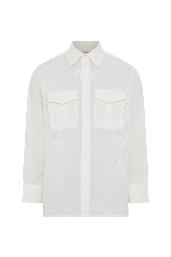 Upcycled Household Linen Twin Pocket Shirt
