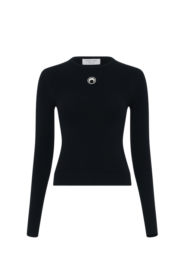 Moon Logo Knit Fitted Sweater
