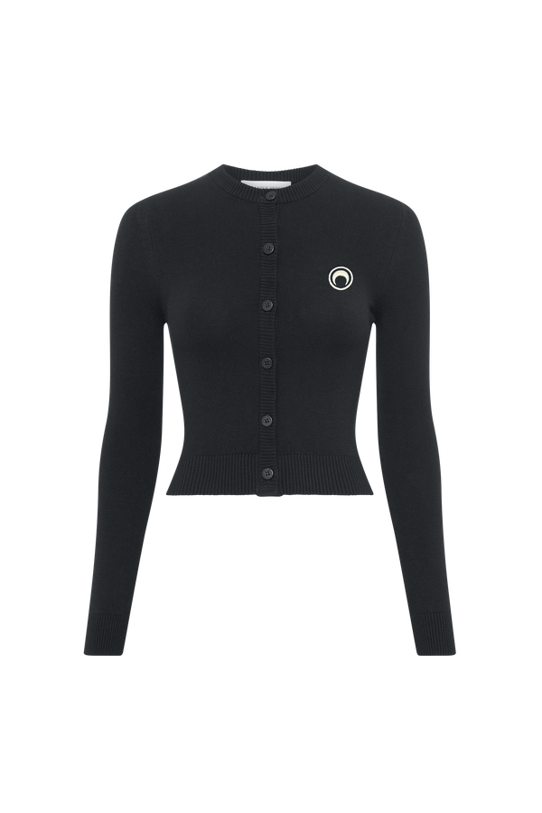 Moon Logo Knit Fitted Cardigan