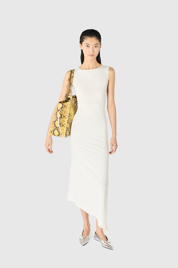 PEARL LOGO ASYMETRICAL MIDI DRESS