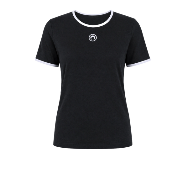 Moon logo bicolor baby fit t-shirt organic cotton