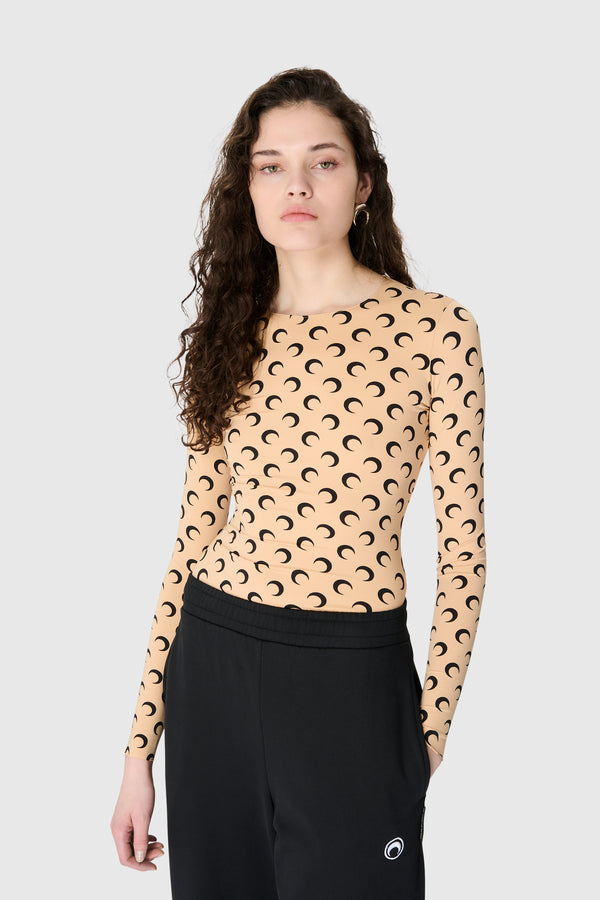 Recycled Moon Jersey Second Skin Crewneck Top