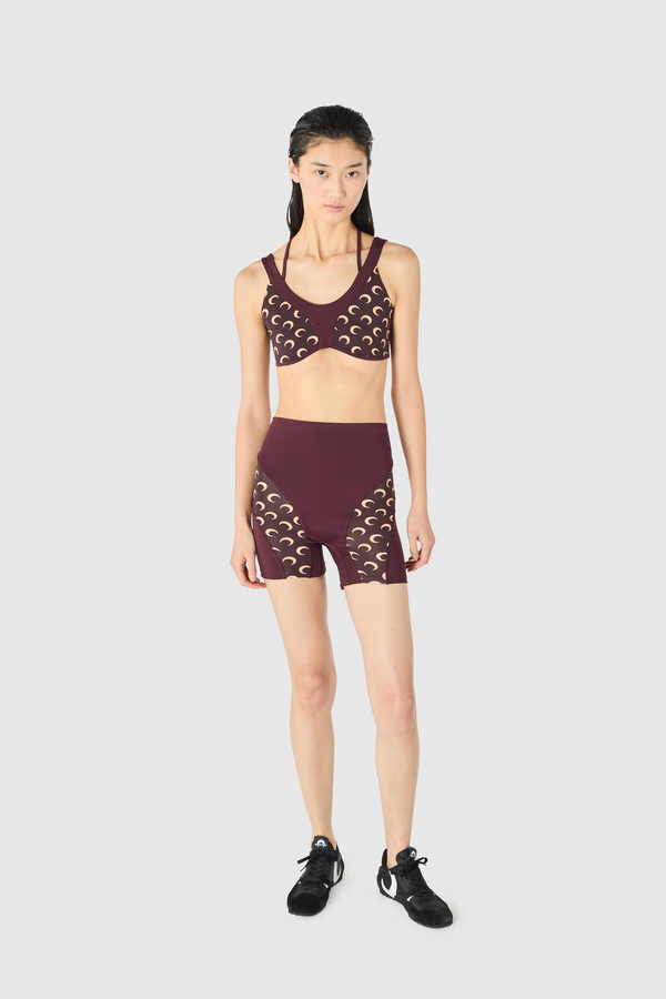 ATHLEISURE MINI SHORTS WITH MOON INSERTS