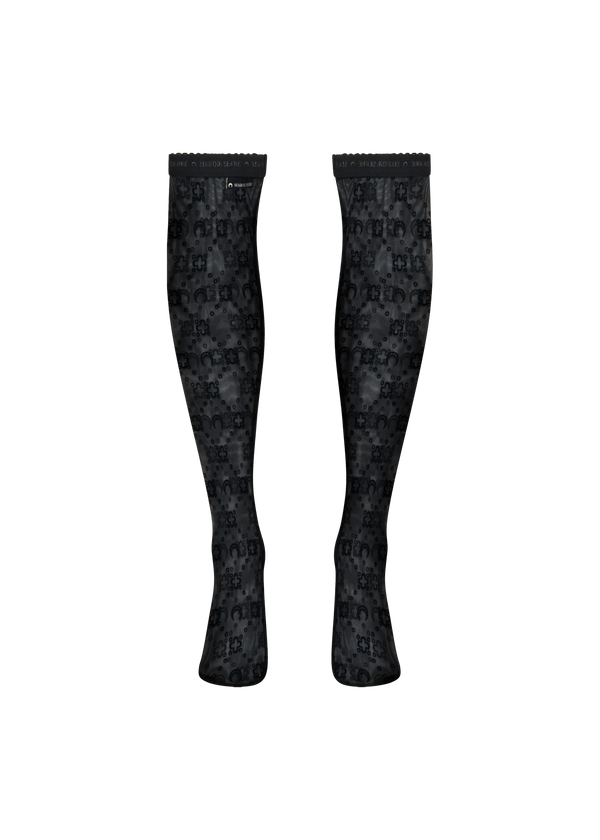 MOONOGRAM MESH FLOCK LONG SOCKS