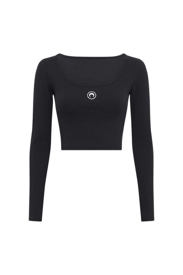 MOON LOGO JERSEY LS ROUNDNECK TOP