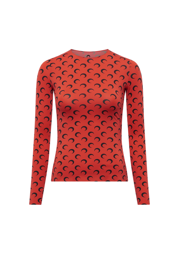 Recycled Moon Jersey Second Skin Crewneck Top