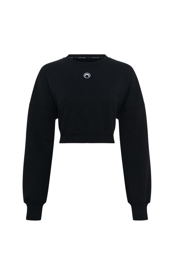 Moon Logo Fleece Cropped Sweatshirt