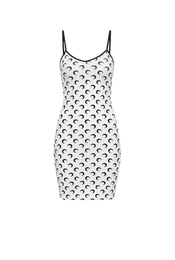 Moon printed jersey straps mini dress