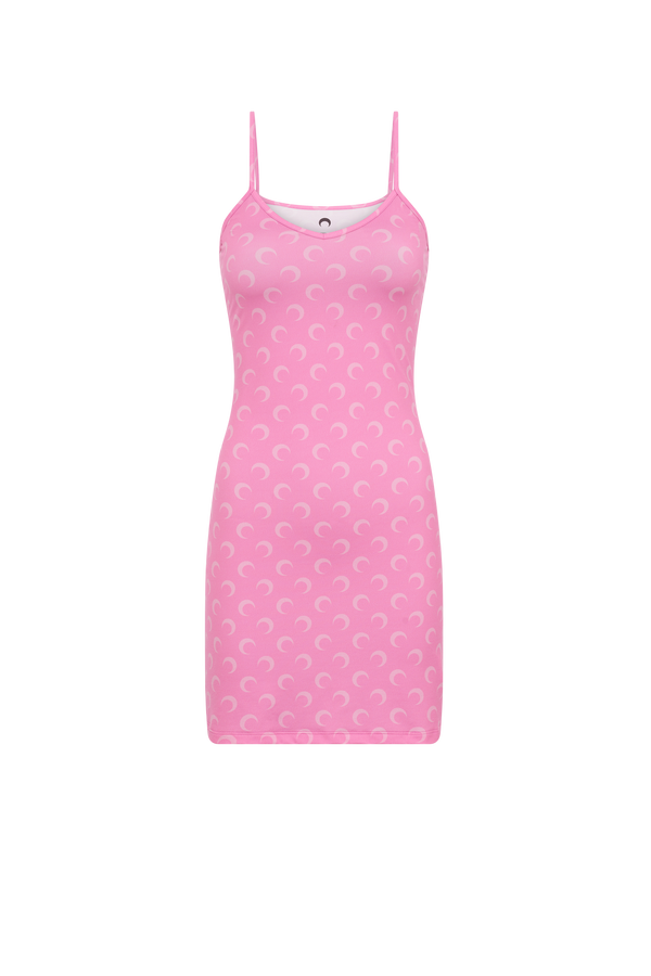 Moon printed jersey straps mini dress