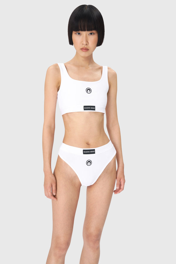 Moon Logo Stretched Jersey High-waist Brief