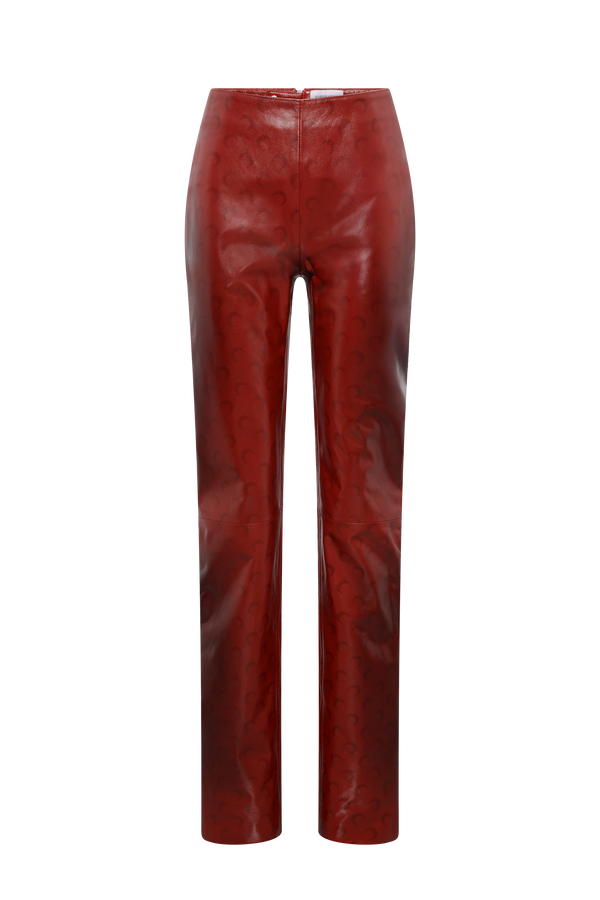 Moon Airbrushed Leather Wide Leg Pants