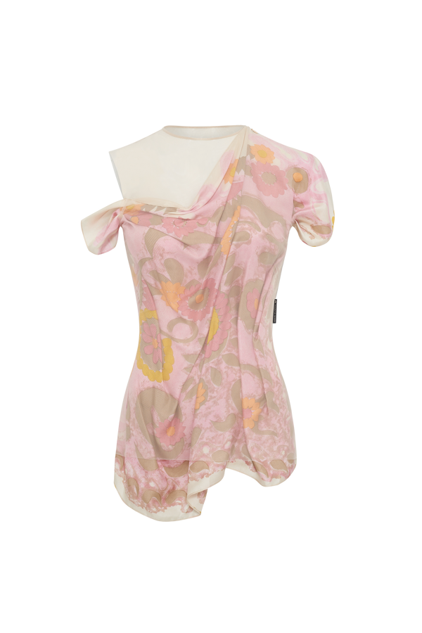Upcycled Silk Scarves Layer Top