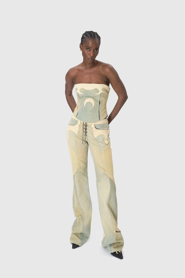 Regenerated Denim Flare Jeans