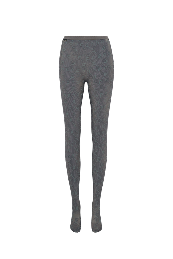Moonogram Mesh Flock Tights