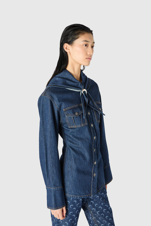 MIDNIGHT BLUE DENIM OVERSHIRT