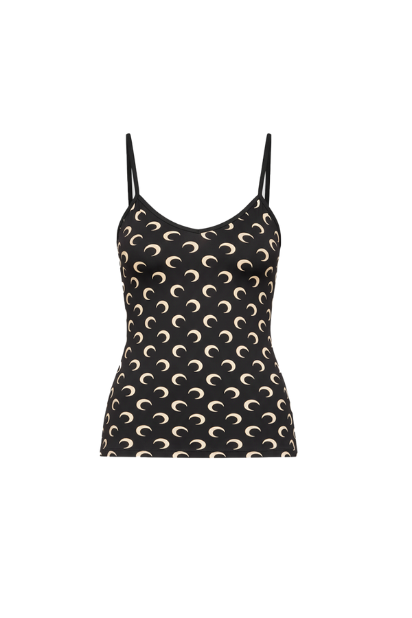 MOON PRINTED JERSEY STRAPS TOP