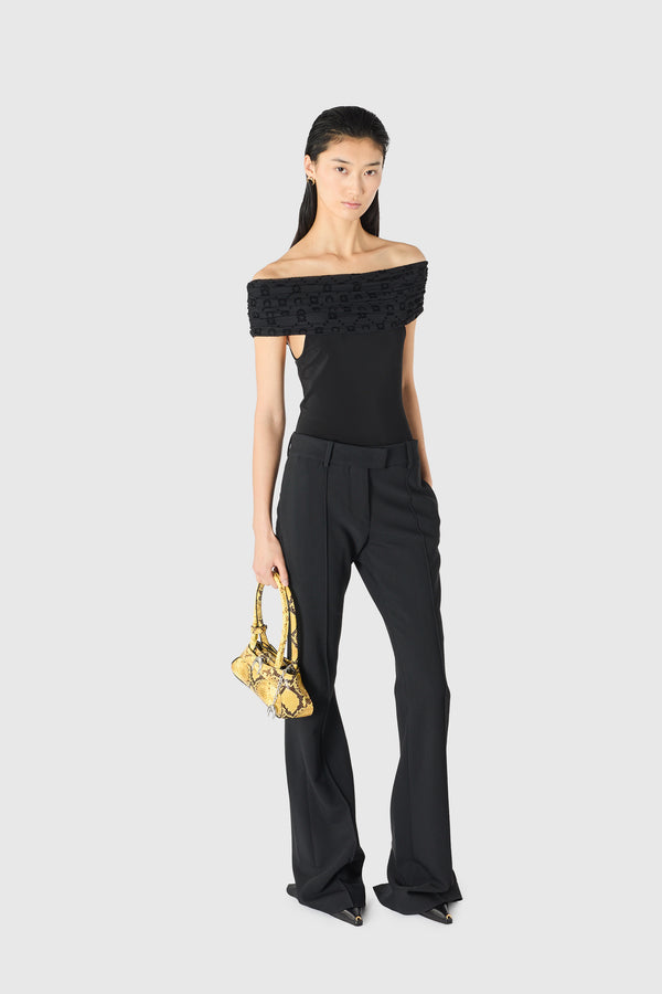 Tailored wool flare pants