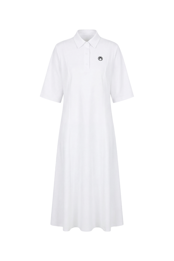 MOON LOGO JERSEY POLO LONG DRESS