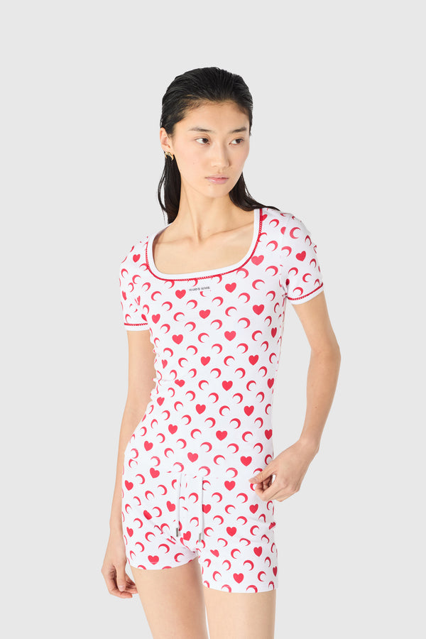 MOON HEART SQUARENECK T-SHIRT