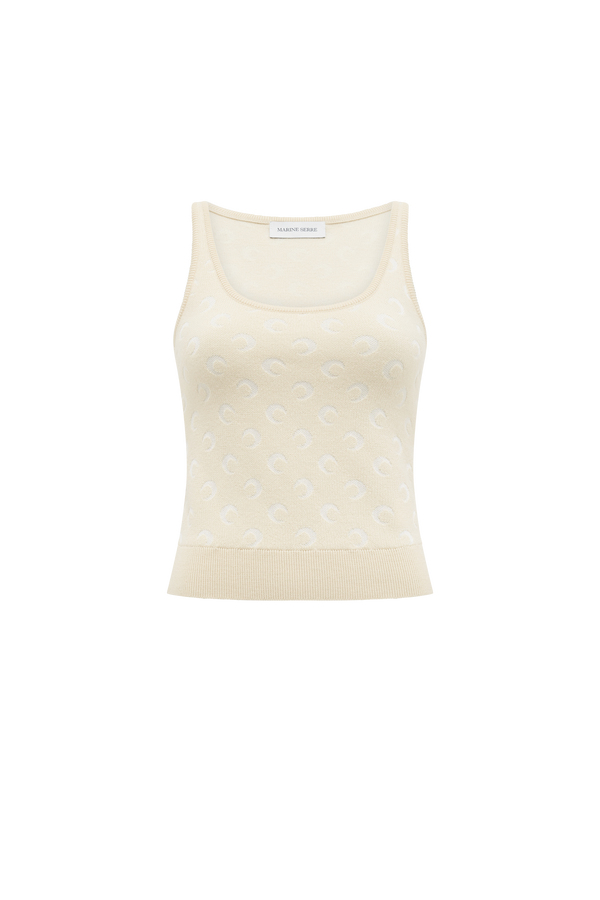 Moon Jacquard Knit Strap Top
