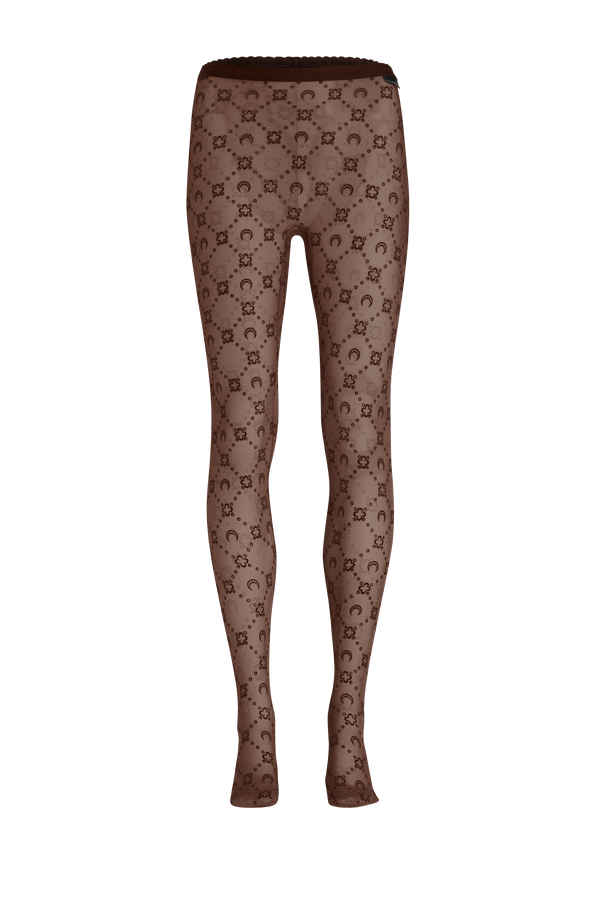 Moonogram Mesh Flock Tights