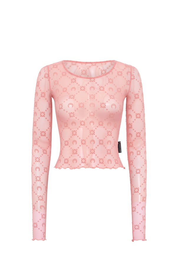 Recycled Mesh Flock Second Skin Cropped Top