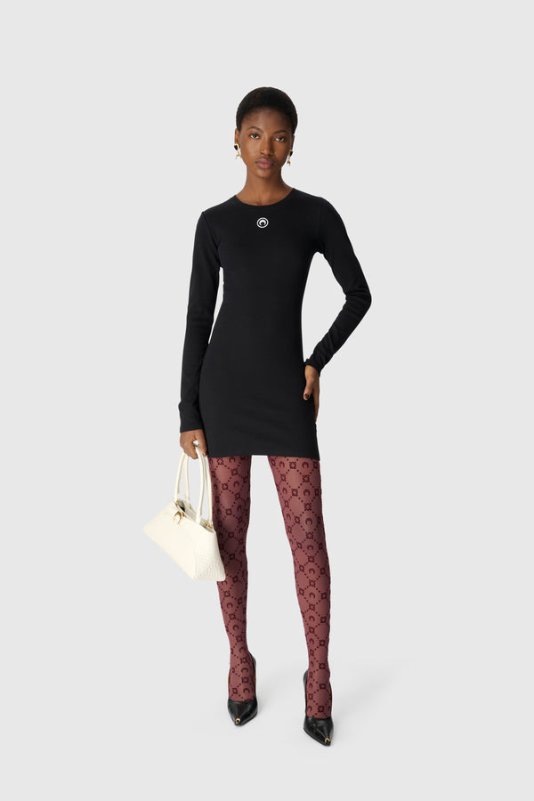 MOONOGRAM MESH FLOCK TIGHTS