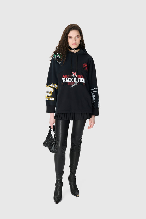 Upcycled Graphic Sweatshirts Hoodie