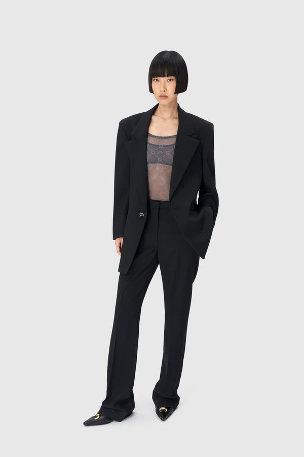 Virgin Wool Twill Boxy Jacket
