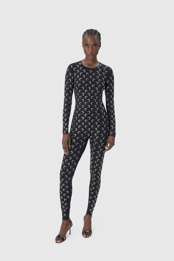 Recycled Moon Strass Jersey Catsuit
