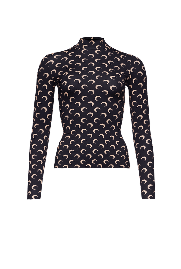 Recycled Moon Jersey Second Skin Highneck Top