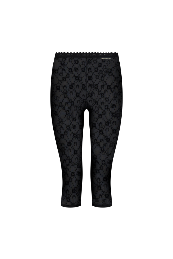 MOONOGRAM MESH FLOCK CAPRI PANTS