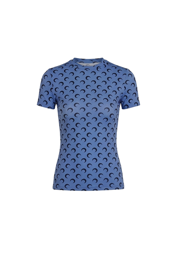 Moon printed jersey short sleeves crewneck top