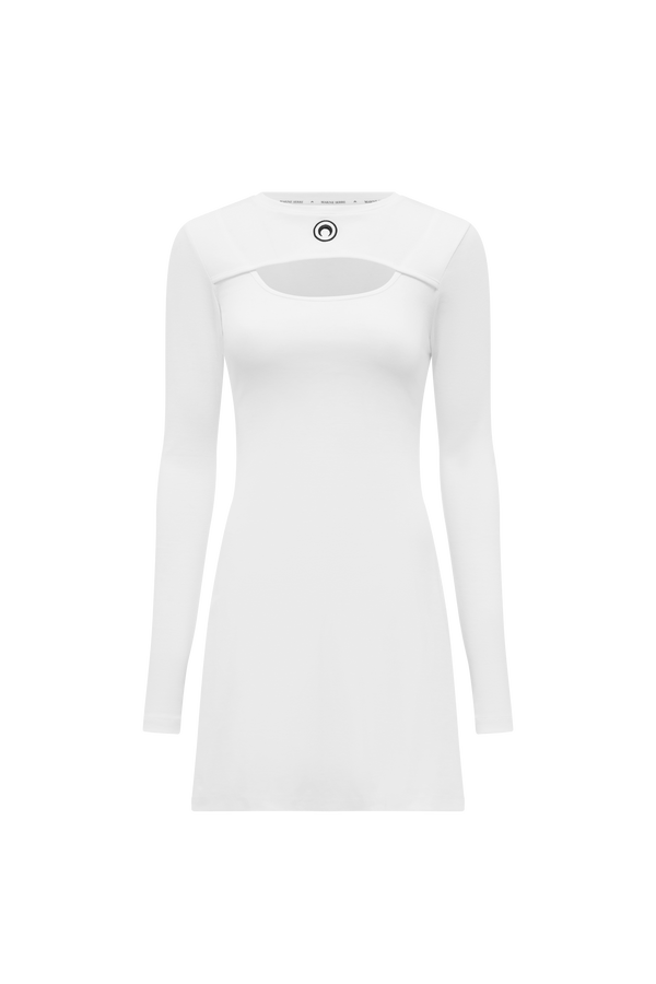 Moon Logo Ribbed Jersey Mini Dress