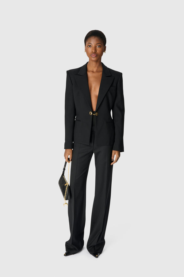 VIRGIN WOOL STRETCH TWILL BLAZER