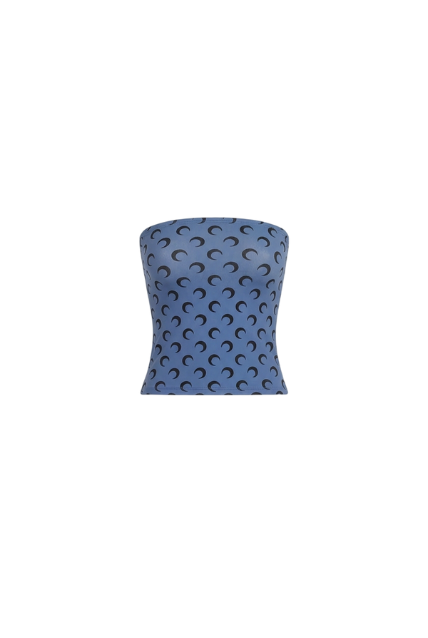 Moon printed jersey tube top