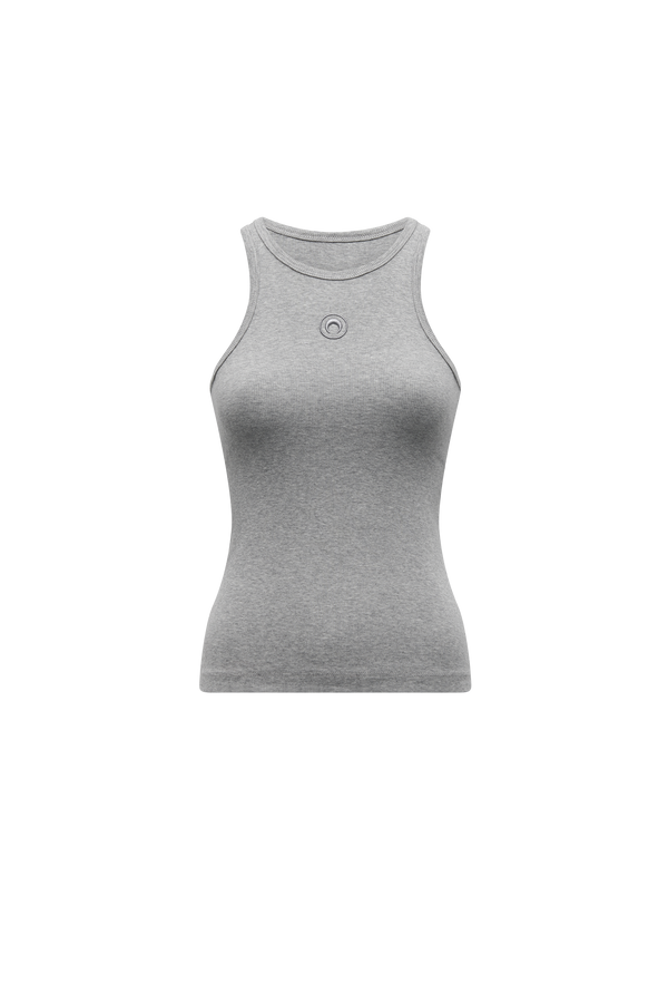 Moon Logo Ribbed Jersey Tank Top