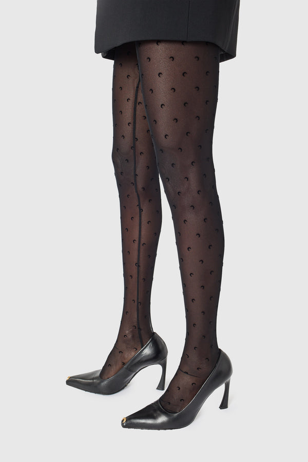 Plumetis mesh tights