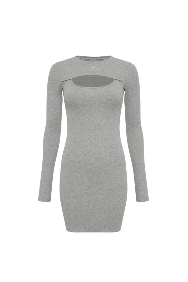 Moon Logo Ribbed Jersey Mini Dress