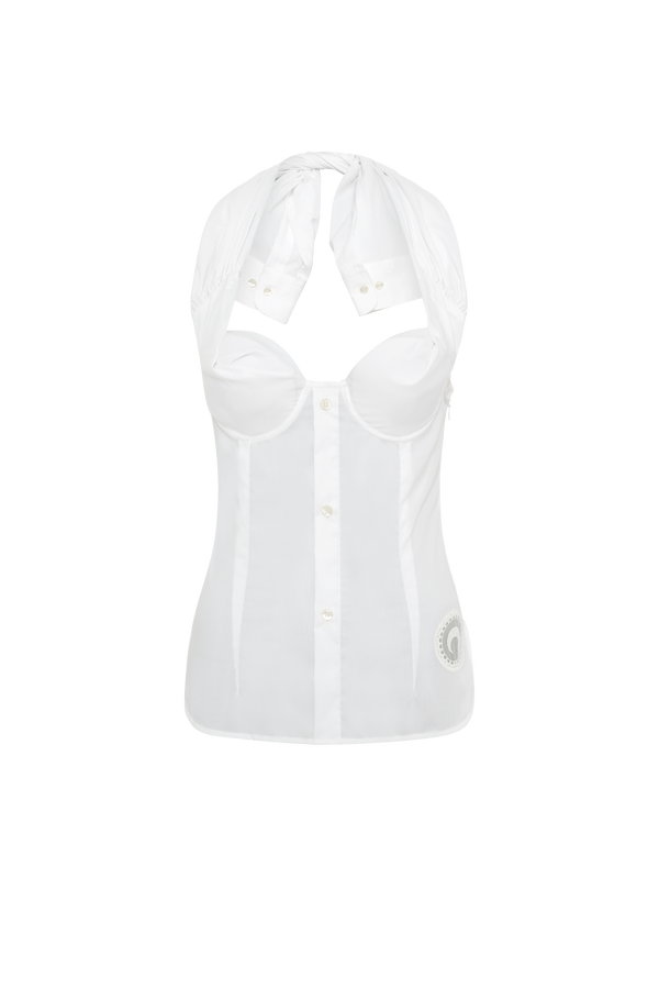 UPCYCLED SHIRTS HALTER TOP